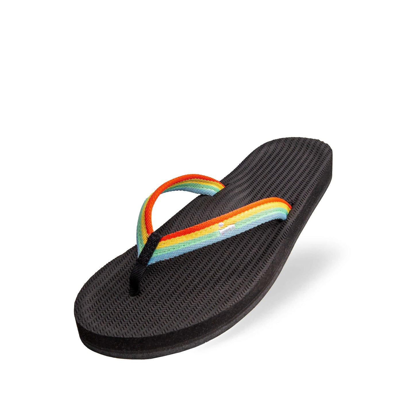 Black rainbow flip flops online