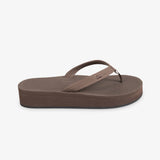 Women's Easy Living Platform Flip Flops Soil