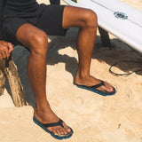 Men's Riversole Flip Flops Black/Shore Straps