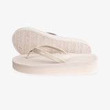 Women's Easy Living Sneaker Sole Platform Flip Flops Sea Salt