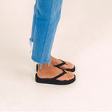Women's Easy Living Platform Flip Flops Black