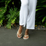 Women's Sneaker Sole Flip Flops Sea Salt