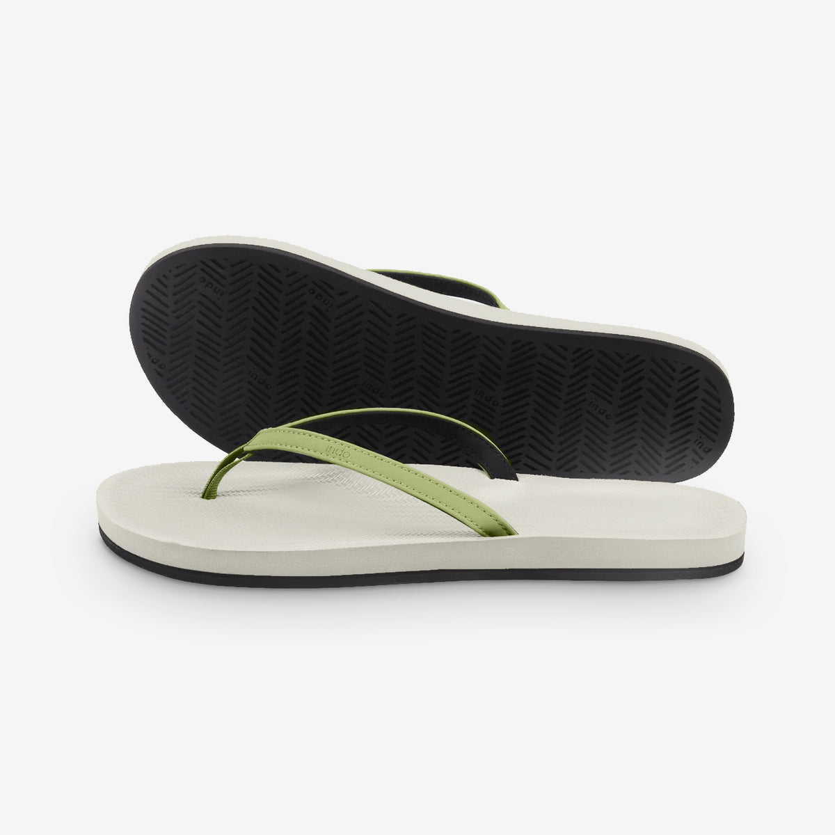 Women's Flip Flops - Sea Salt/Olive