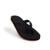 Men's Flip Flops Sneaker Sole - Black/Orange Sole