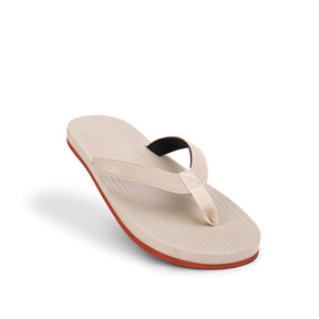 Men's Flip Flops Sneaker Sole - Sea Salt/Orange Sole