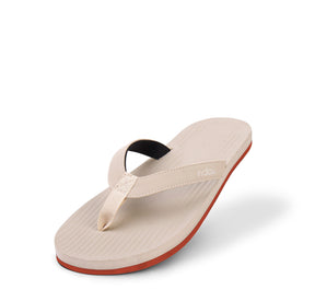 Women's Flip Flops Sneaker Sole - Sea Salt/Orange Sole