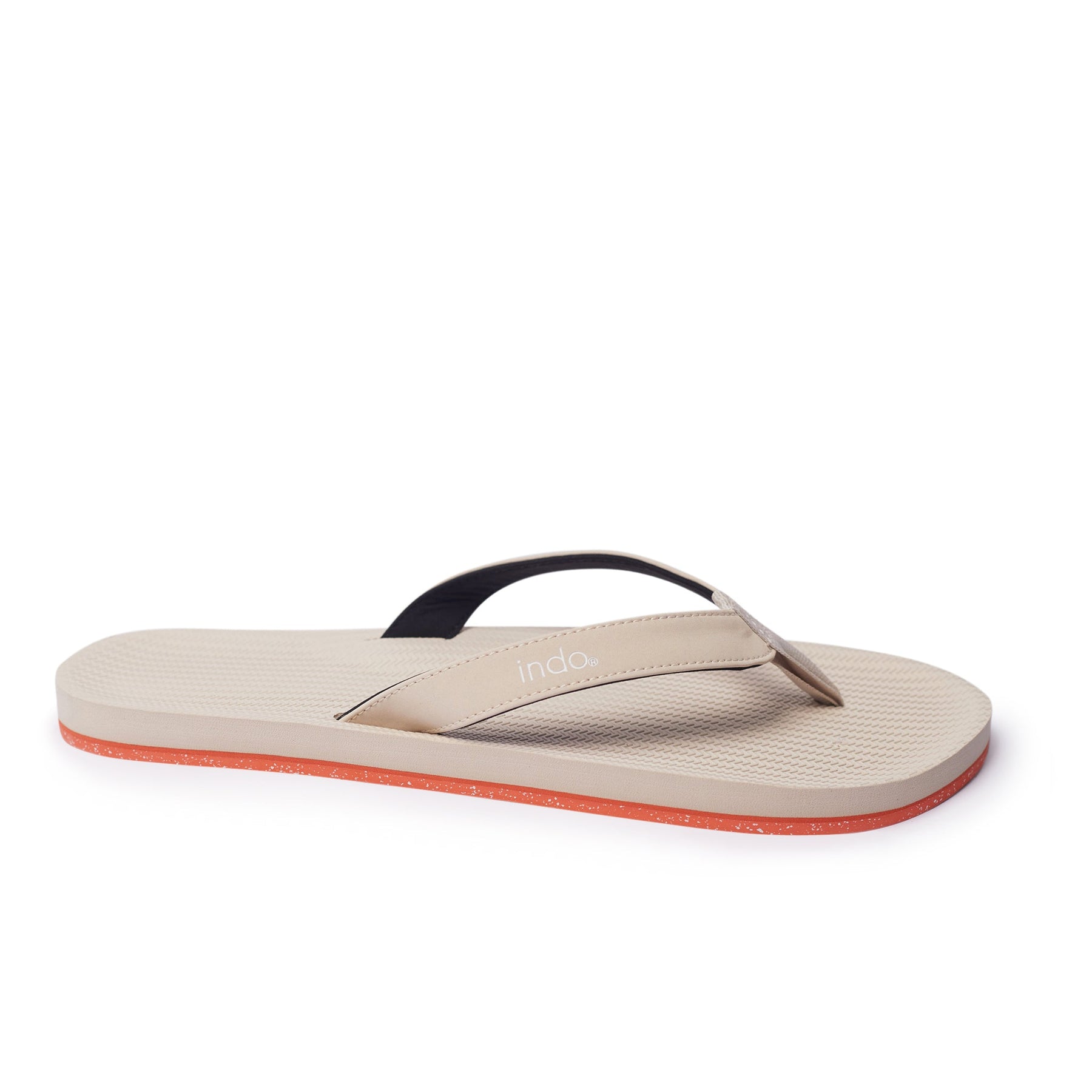 Men's Flip Flops Sneaker Sole - Sea Salt/Orange Sole