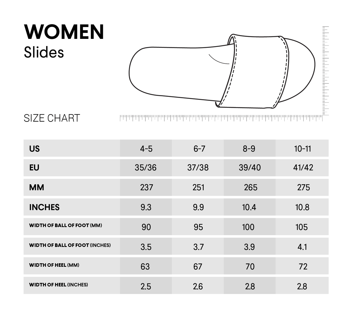 Women's Slides - Black/Sea Salt